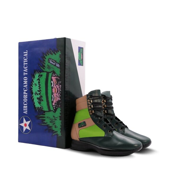 SUBDUED JUNGLE Hi-Top Walking Sneaker By Clifton Cason (US)  Made in Italy main image 4